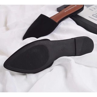 [ ORDER ] Dép sục mũi nhọn da lộn