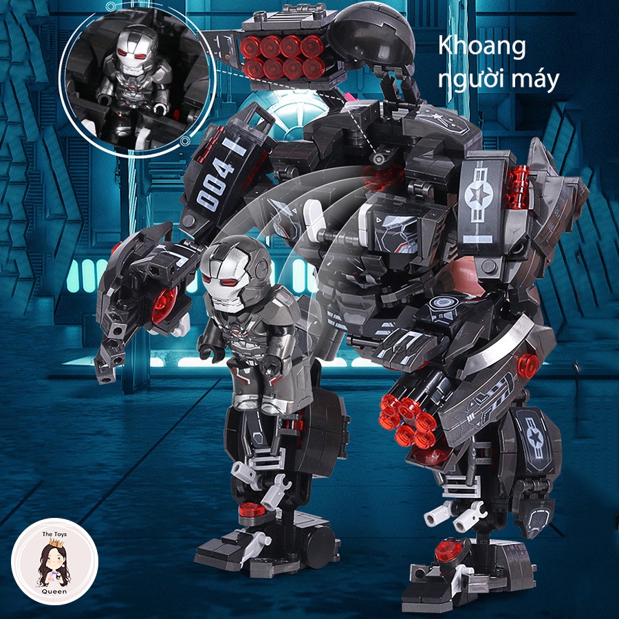 Đồ Chơi Lắp Ráp Kiểu LEGO Mô Hình HulkBuster Iron Man War Machine Marvel Avengers  Robot Người Sắt LY76013