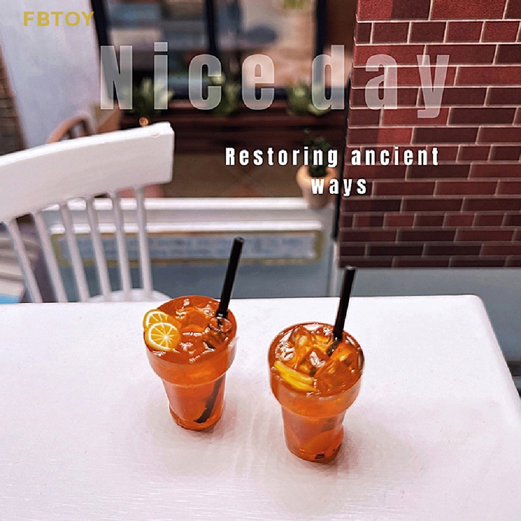 1 Ly Uống Nước Chanh Trang Trí Nhà Búp Bê Tỉ Lệ 1: 12