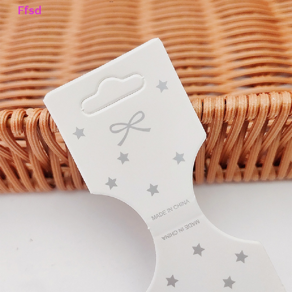 Bộ 50 Thẻ Treo Trưng Bày Kẹp Tóc / Dây Buộc Tóc Hình Ngôi Sao / Nơ Thủ Công DIY