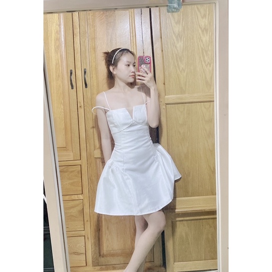 Đầm 2dây xoè dự tiệc đính đá siêu sang TK1187