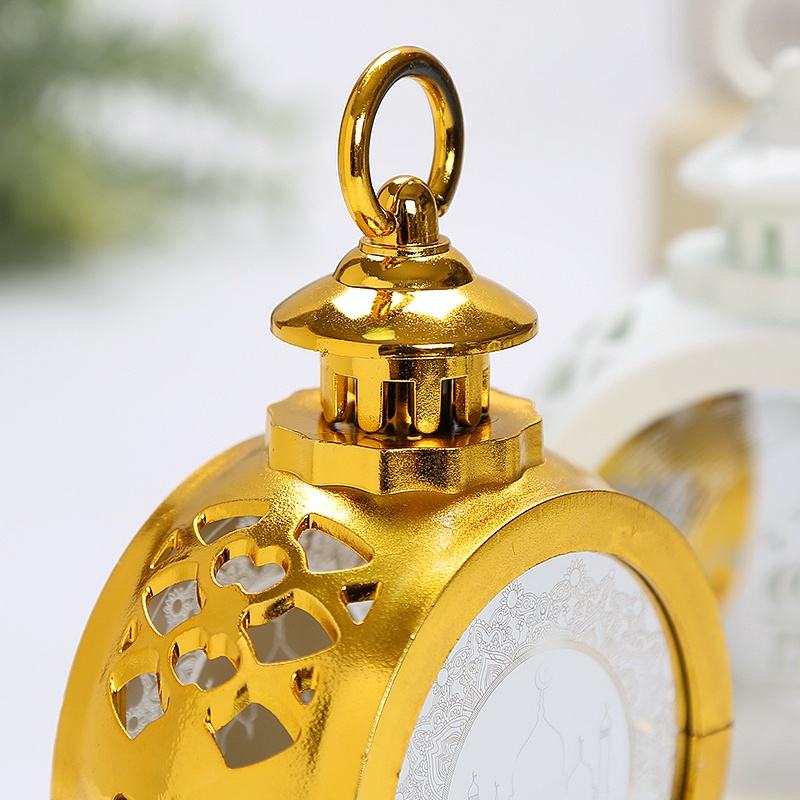 Lồng Đèn LED Điện Tử Cầm Tay Hình Lâu Đài Mặt Trăng Cổ Điển Trang Trí Lễ Hội