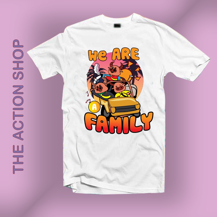 Áo thun team building we are family, đồng phục đi biển, vải cotton 4 chiều mềm mịn có 4XL và 5XL ACS59 Bin Action
