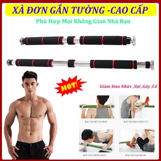 Xà đơn gắn cửa treo tường chống xoay chịu lực bằng thép đa năng , Xà đơn gắn tường hỗ trợ tập Gym đa năng tại nhà