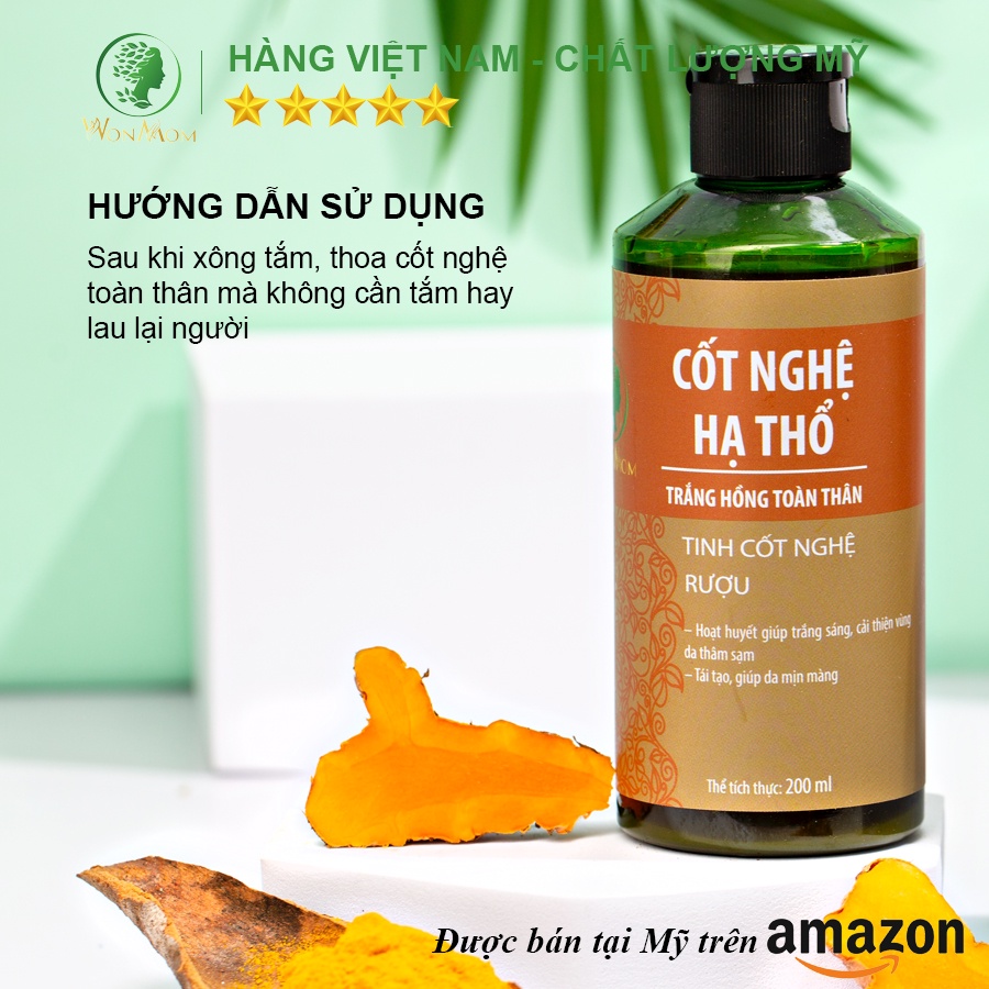 [ Giảm 50K - Đơn 459K ] Bộ tắm thảo mộc và dưỡng trắng body sau sinh Wonmom  ( 1 Cốt nghệ + 1 Sữa tắm cho mẹ )