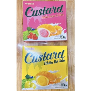 Bánh Custard tươi [hộp 12 gói]