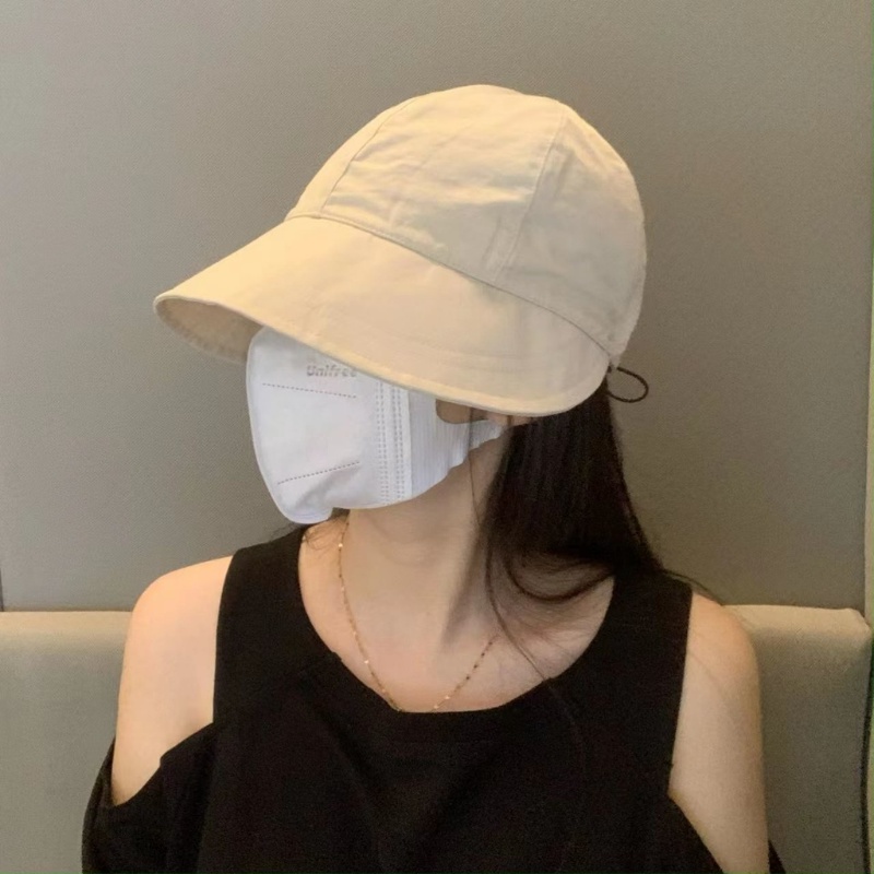 Nón Bucket Dây Rút Bằng Cotton Thoáng Khí Nhanh Khô Chống Tia UV Thời Trang Mùa Hè Cho Nữ