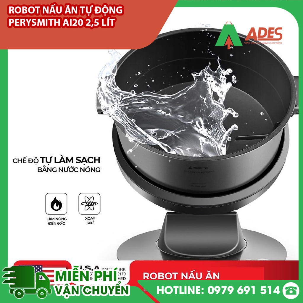✔️ Robot nấu ăn tự động Perysmith AI20 2,5 lít ✔️ Hệ thống xoay robot 360 độ ✔️ BẢO HÀNH 24 THÁNG
