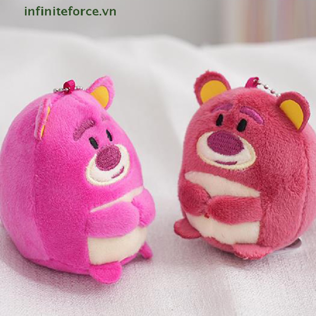 1 Đồ chơi nhồi bông Hình Gấu Dâu Tây Dễ Thương Trang Trí Túi Xách / Móc Khóa