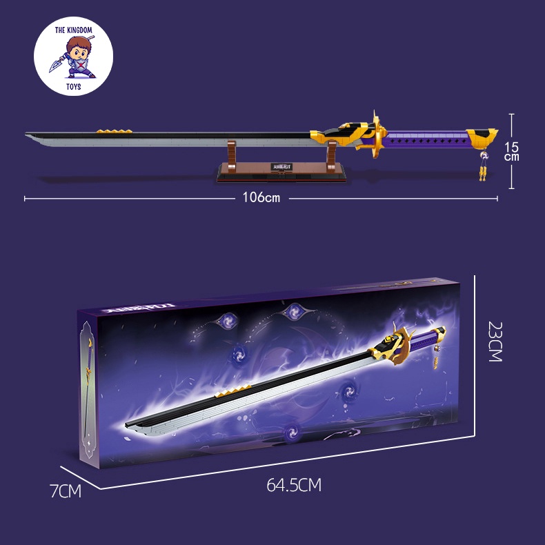 Đồ Chơi Lắp Ráp Kiểu LEGO Mô Hình Thanh Kiếm Amenoma Kageuchi Trong Game Genshin Impact 92031