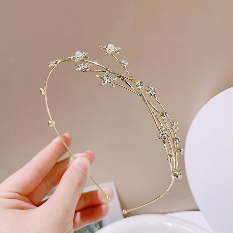 Băng Đô Cài Tóc Đính Hạt Ngọc Trai Thời Trang Hàn Quốc