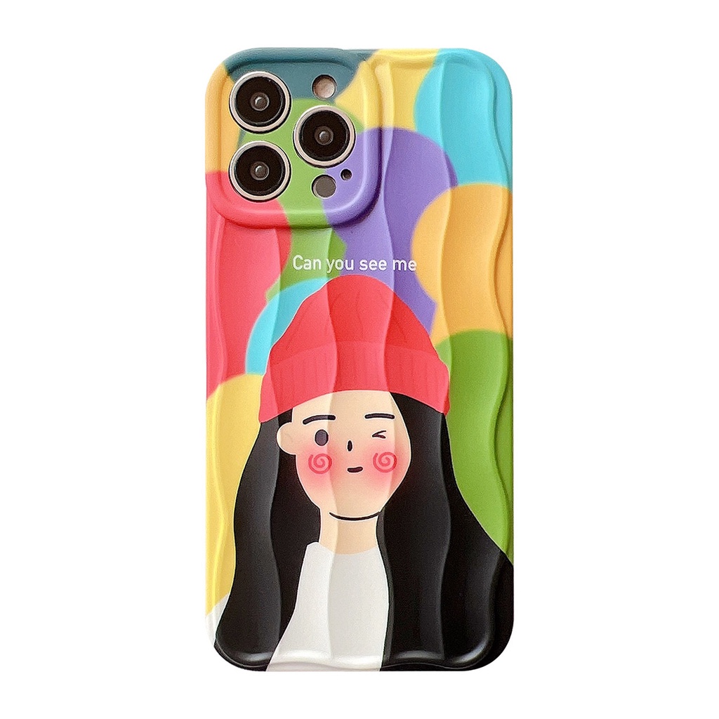 Ốp Điện Thoại Họa Tiết Hoạt Hình Nhiều Màu Chống Sốc Cho iPhone11 12 13pro / max 14pro