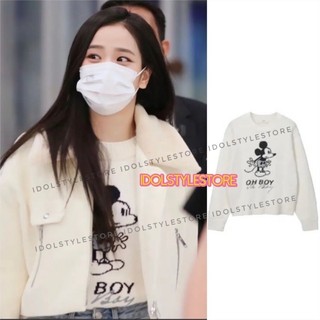 Áo nỉ sweater mickey Jisoo Blackpink