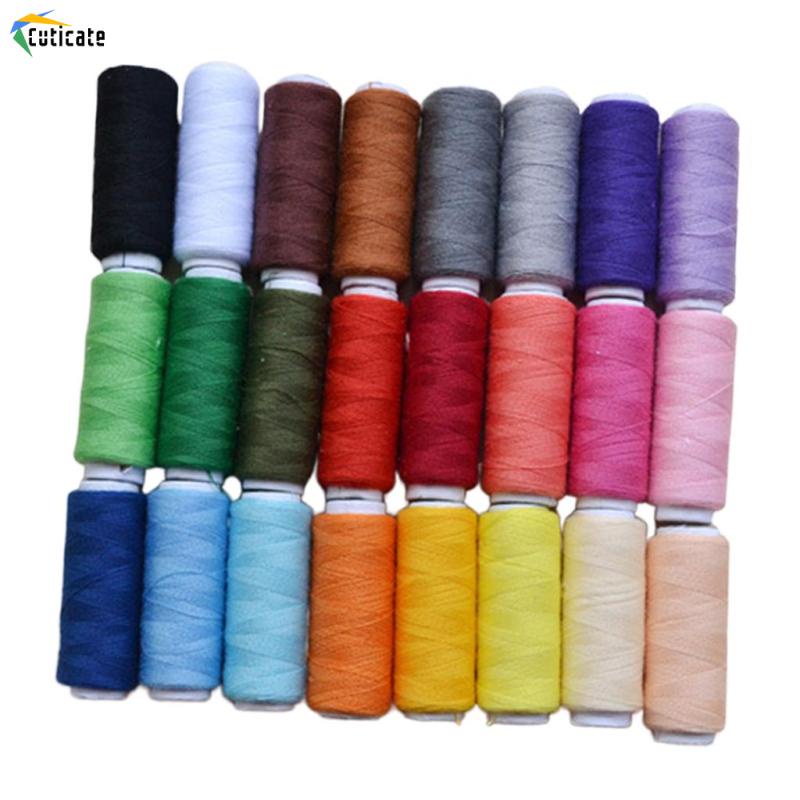 Mới Đến 24 Cuộn Chỉ May Vá 24 Màu Chất Lượng Cao Cho Máy May Tay 200Yard