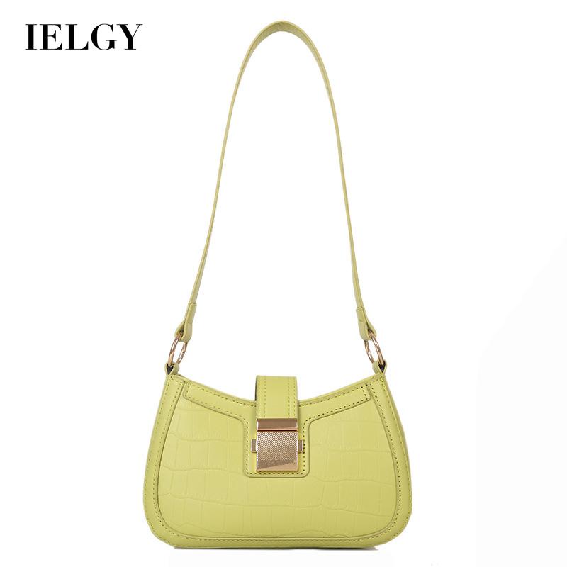 Ielgy Túi đeo dưới cánh tay Vuông Nhỏ Kết Cấu niche Cao Cấp Dành Cho Nữ