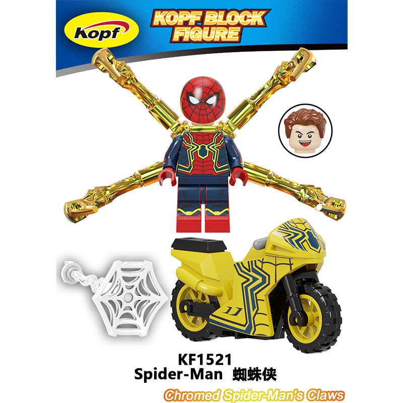 Deadpool Mô Hình Nhân Vật Người Nhện Lái Xe Mô Tô Độc Đáo