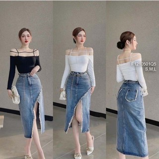 Chân váy bò xẻ