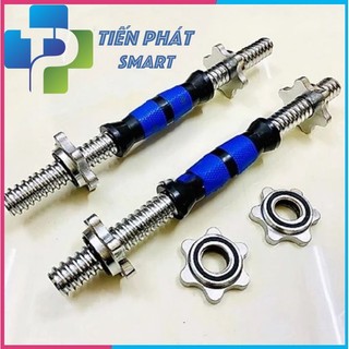 Đòn tạ tay 35cm sắt xi cao cấp nhập khẩu (Màu xanh)