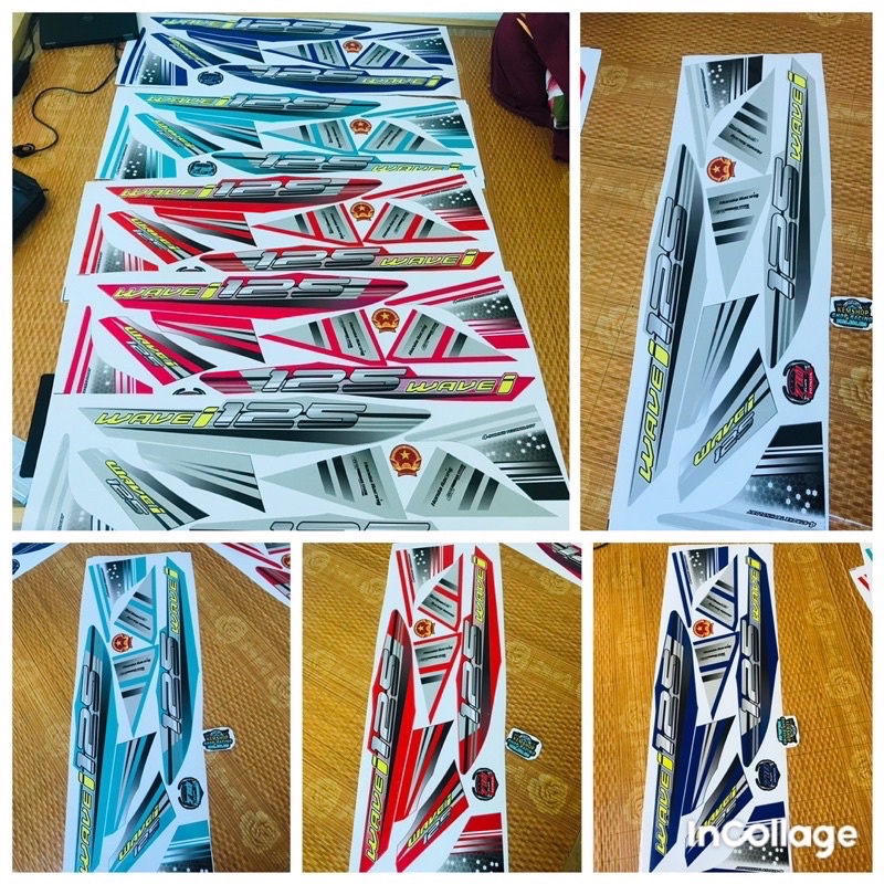 Tem Rời 3 Lớp Dán Wave 50/100/110cc Phong Cách 125i Chống Nước Cực Chất