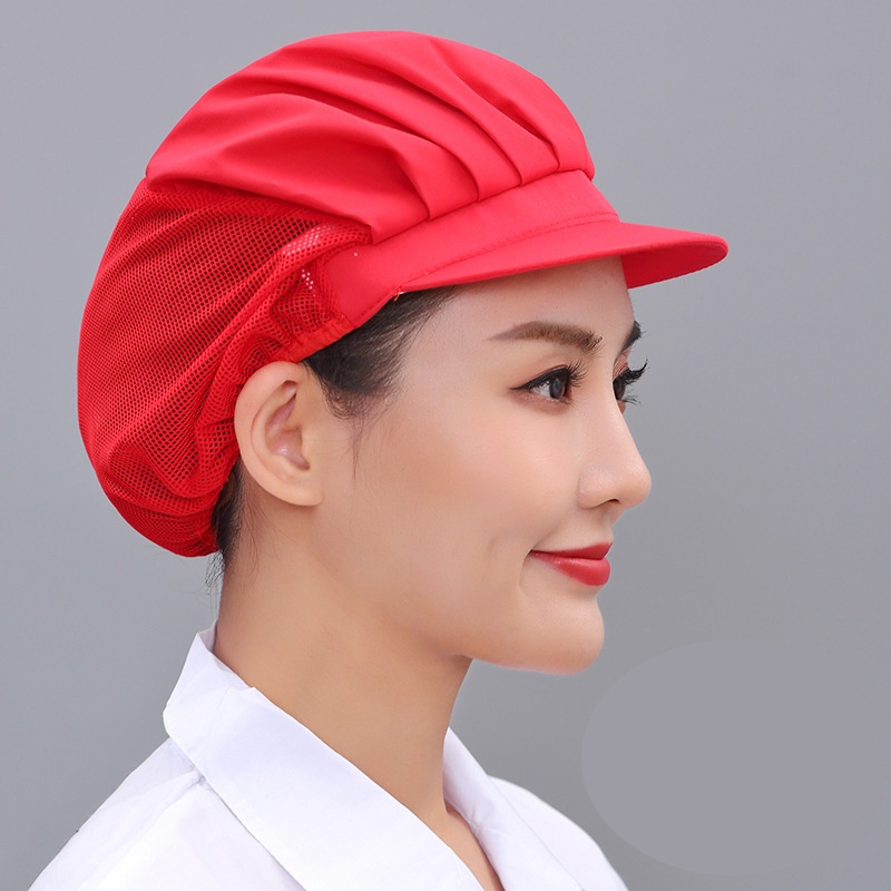 Mũ Lưới Trùm Đầu - Mũ Vành Có Lưới Thoát Khí Dành Cho Đầu Bếp Và Công Nhân Nhà Xưởng