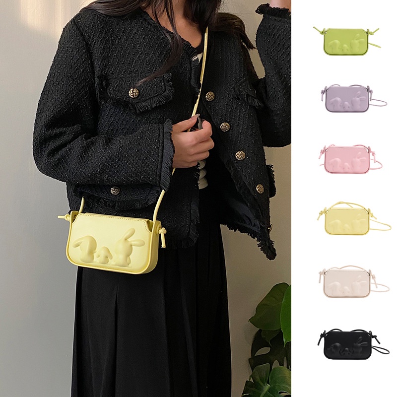 Túi Đeo Chéo Hình Thỏ Phong Cách Hàn Quốc Cho Nữ