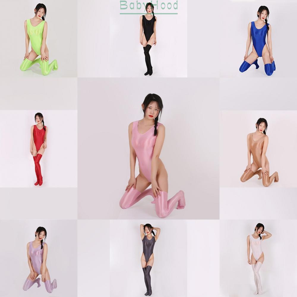 【Big Discounts】Leotard Lingerie Nylon Oil Shiny Swimsuit Thong 40-65kg Women Backless#BBHOOD