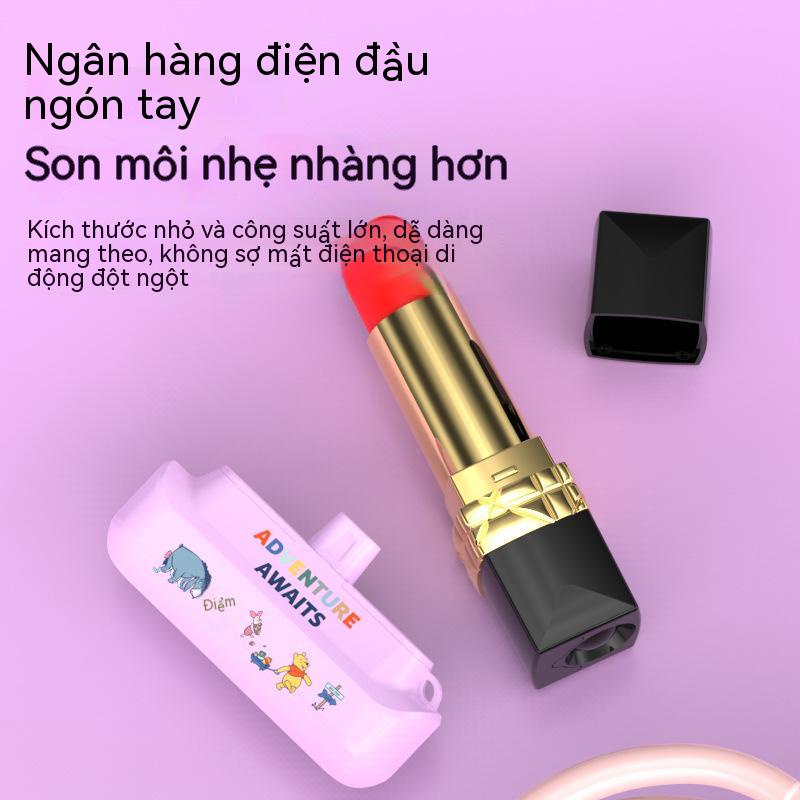 Sạc Dự Phòng Không Dây Mini Bỏ Túi Họa Tiết Hoạt Hình Dễ Thương