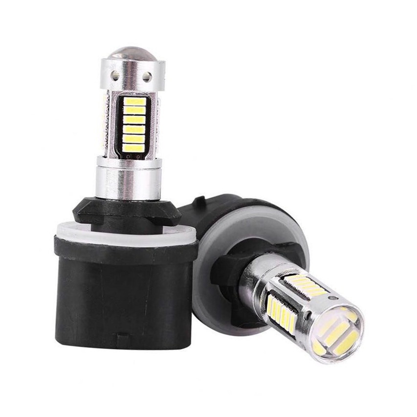 Set 2 Đèn Pha LED 25W 30 SMD 880 PG13 H27 892 899 4014 Ánh Sáng Trắng / Xanh / Đỏ Dành Cho Ô Tô