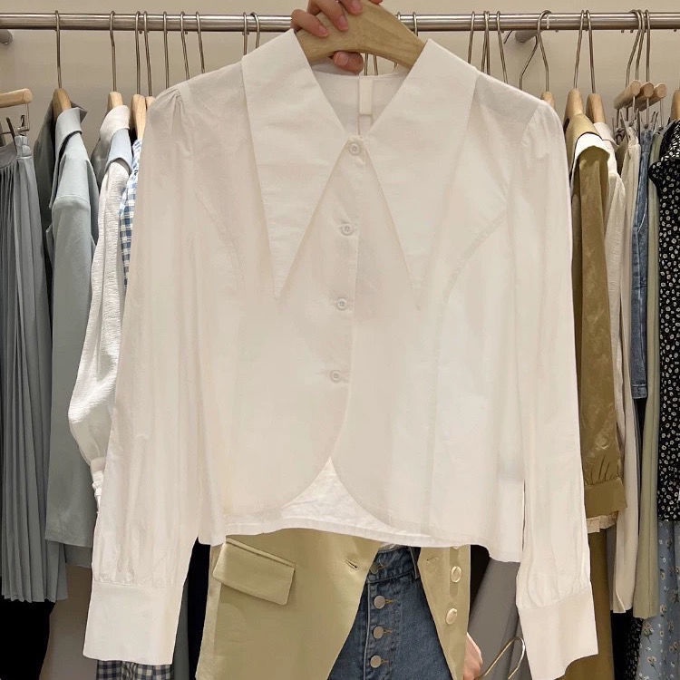 Áo Sơ Mi Nữ Tay Dài Màu Trơn Thời Trang Hàn Quốc