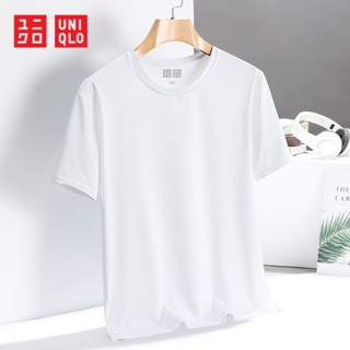 Uniqlo Nữ Lưới Nhanh Khô Tay Ngắn Ice Silk Áo Thun Nam Mùa Hè Mỏng Nửa Tay Cảm Biến Băng Áo Thun Rời Xu Hướng Thể Thao Top