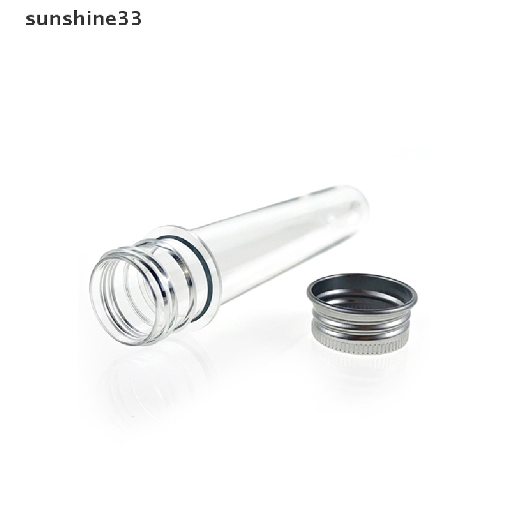 Set 10 Ống Nghiệm 40ml Bằng Nhựa Trong Suốt Hình Trụ Có Nắp Vặn Dùng Cho Mặt Nạ / Kẹo