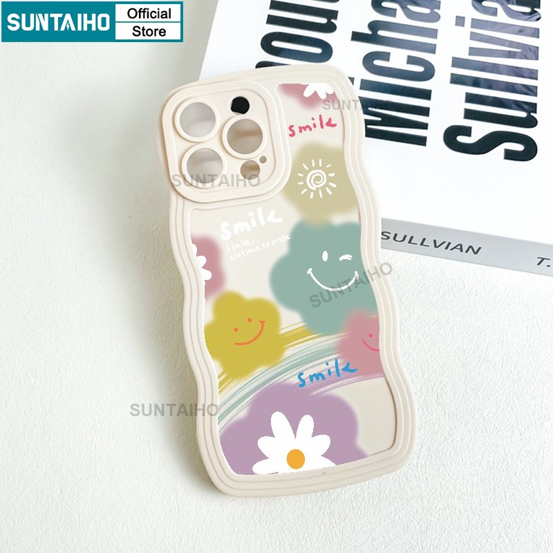 SUNTAIHO Ốp điện thoại họa tiết mặt trời trăng sao thích hợp cho iPhone 14 12 13 11 Pro Max XS X XR XS Max 7 8 Plus
