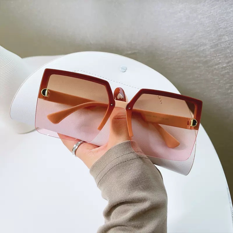 Kính Mát Gọng Vuông Lớn In Logo D Màu gradient Thời Trang Cho Nam Và Nữ