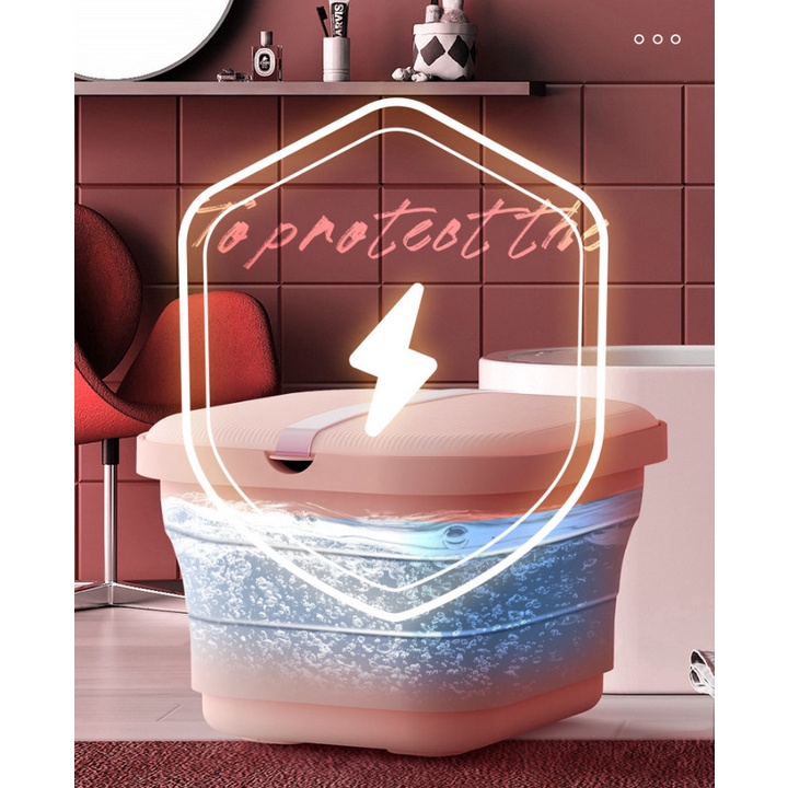 Máy Ngâm và massage chân Folding Foot Bath Điều Khiển Từ Xa - Home and Garden