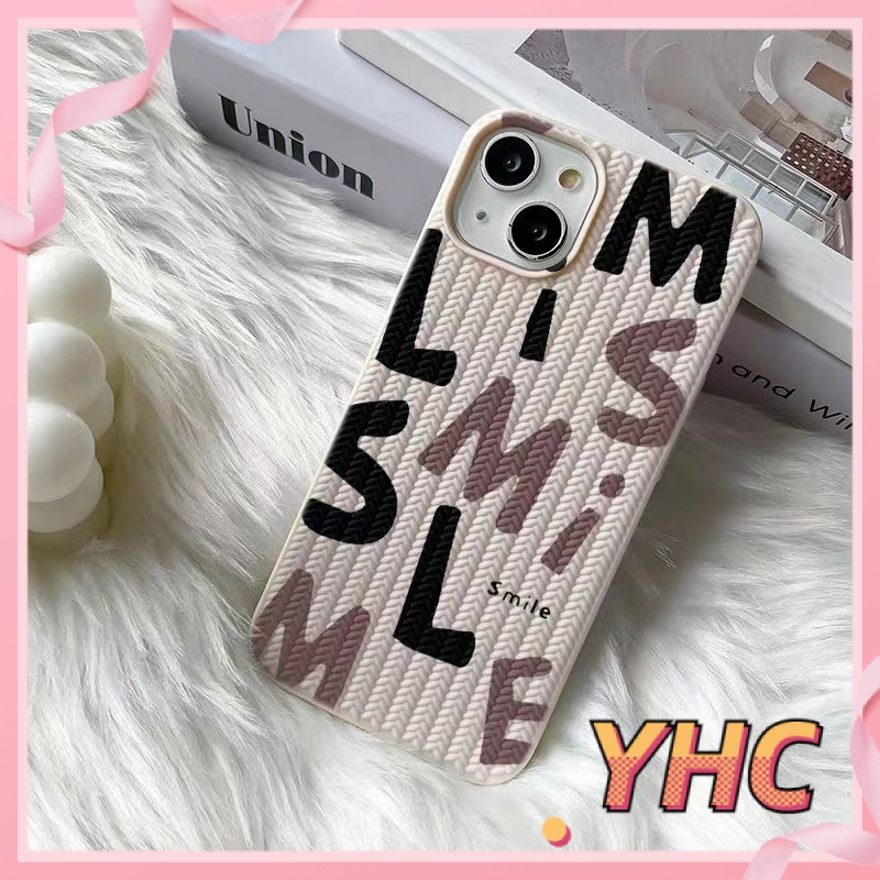 Ốp lưng iPhone Đơn giản chắp vá các hoa văn dệt kim smile tiếng AnhCho iPhone 7plus / 8 / 8plus / X / xs / xsmax / 11 / 12 / 13 / 14 / Plus / pro / pro max-604
