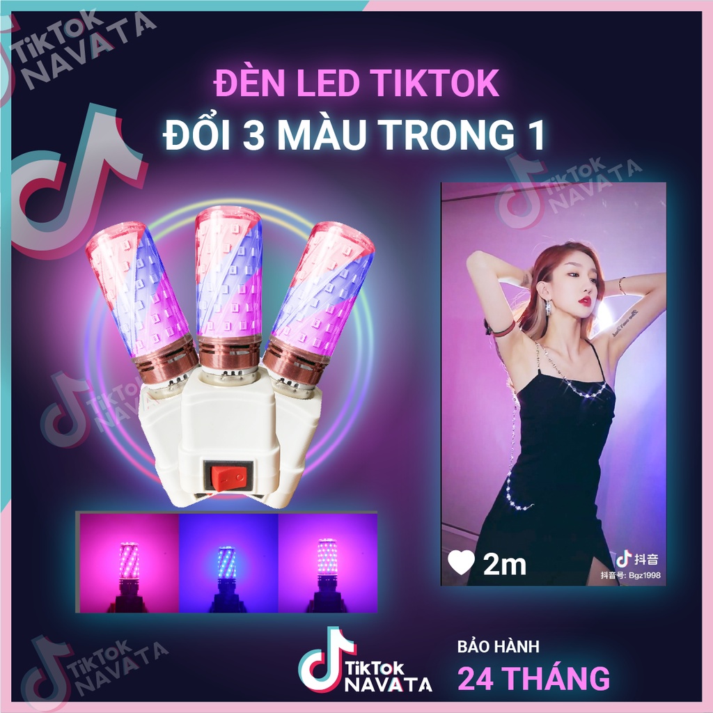 Đèn Led TikTok tùy chỉnh đổi 3 màu trong 1 - đèn chuyên quay TikTok loại tốt nhất Bảo Hành 24 tháng