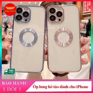 Ốp Lưng Cho Iphone - Ốp điện thoại hở táo viền vuông mạ màu, kính bảo về camera cho iPhone X - 13 Pro Max siêu đẹp