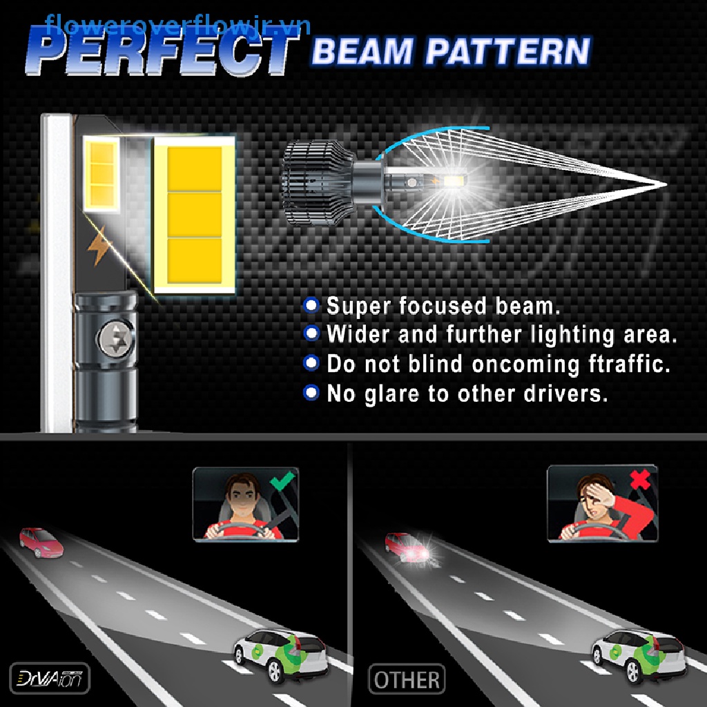 2 Đèn Pha LED H1 180W 25000LM 6500K Ánh Sáng Trắng 12V / 24V Cho Xe Hơi