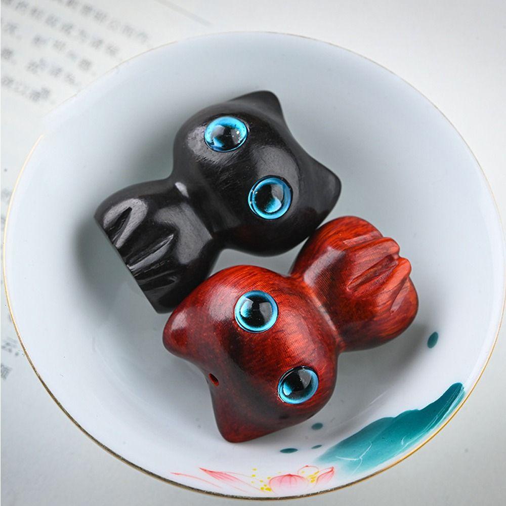 Móc Khóa Hình Chú Mèo Bằng Gỗ Dễ Thương