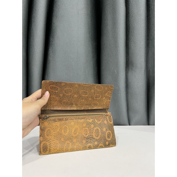 Ví si hiệu cầm tay nhập Nhật da kỳ đà hoa thật 100%