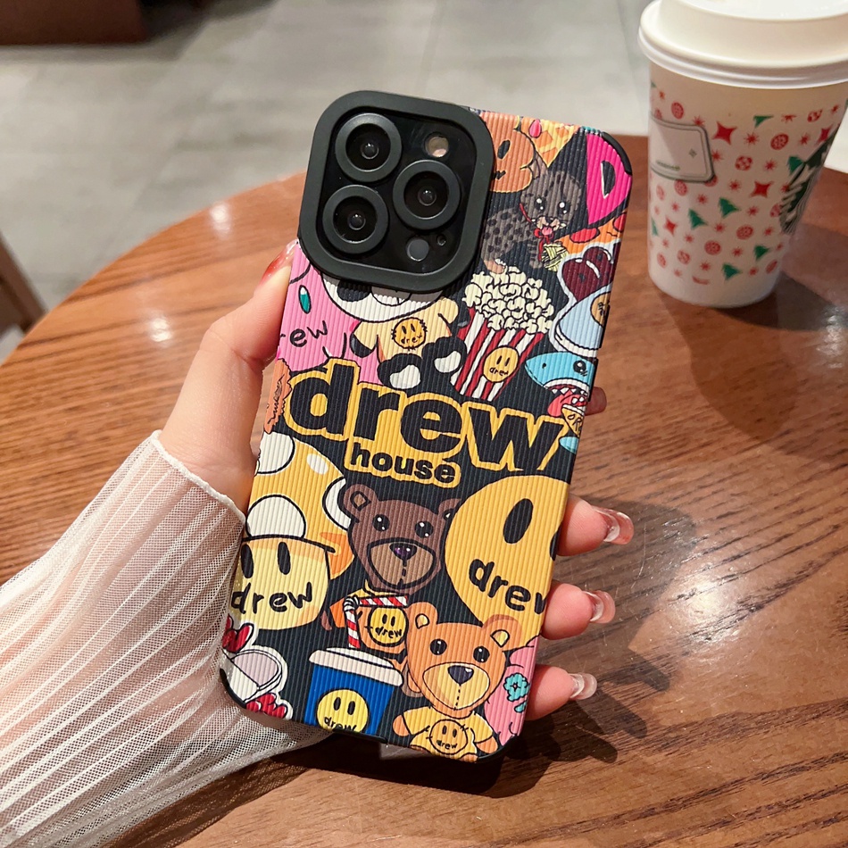 Ốp Điện Thoại Da Họa Tiết Mario Cho iPhone 11 12 13 14 Pro MAX 11Pro 12Pro 13Pro 7 8 Plus X XR XS MAX SE 2022