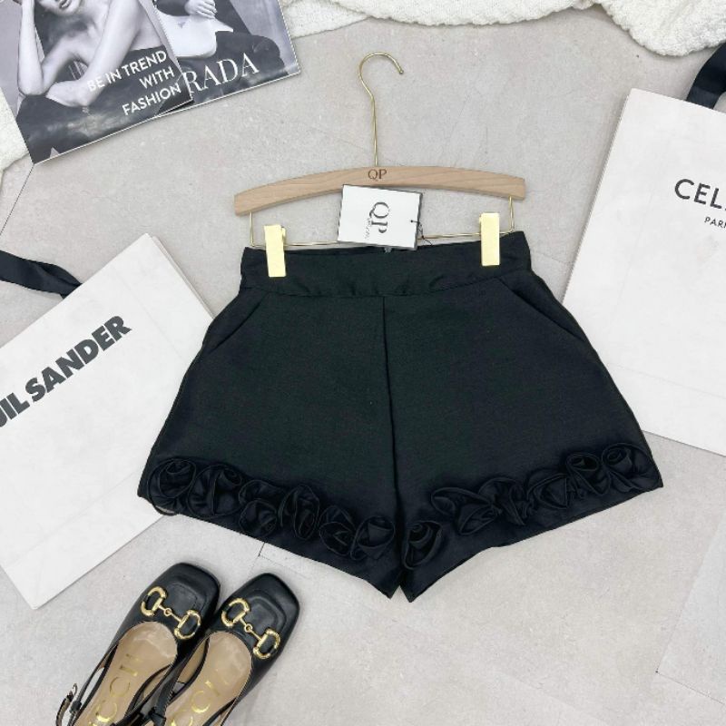 Quần sooc tapta chân hoa