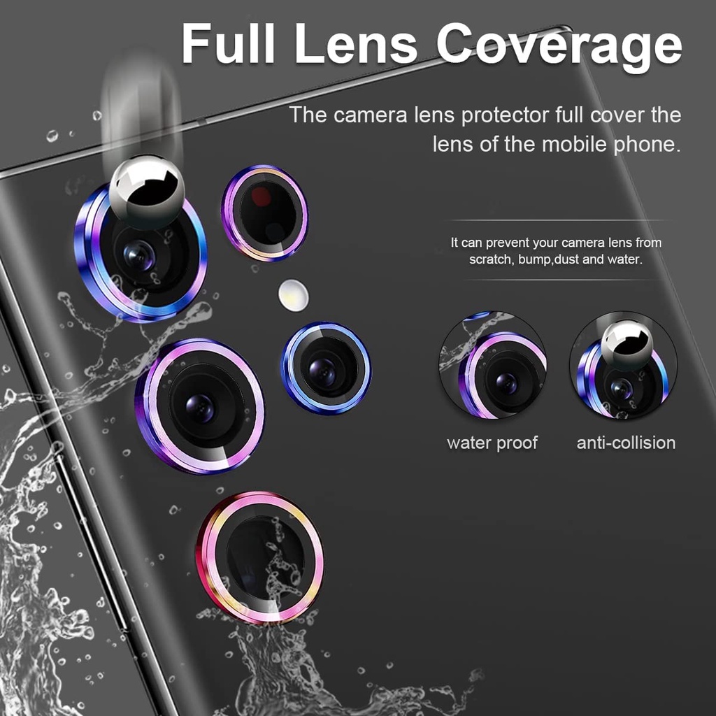 Khung Bảo Vệ Ống Kính Máy Ảnh Bằng Hợp Kim Nhôm Chống Trầy Cho samsung galaxy s22 ultra s23 ultra utra s24 ultra s23 +