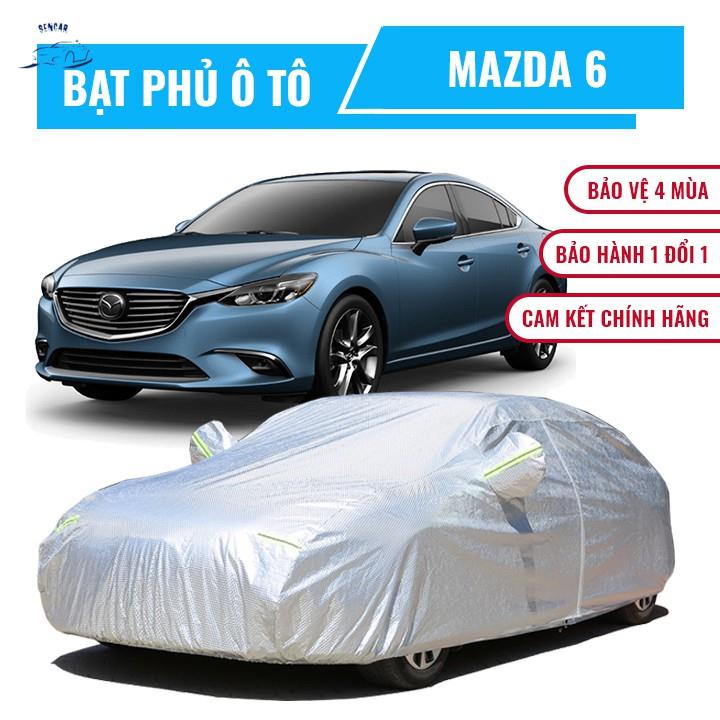 Bạt che phủ xe ô tô 5 chỗ Mazda 6, Bạt trùm xe hơi 5 chỗ cao cấp chất liệu vải PEVA chống nắng mưa không thấm nước +
