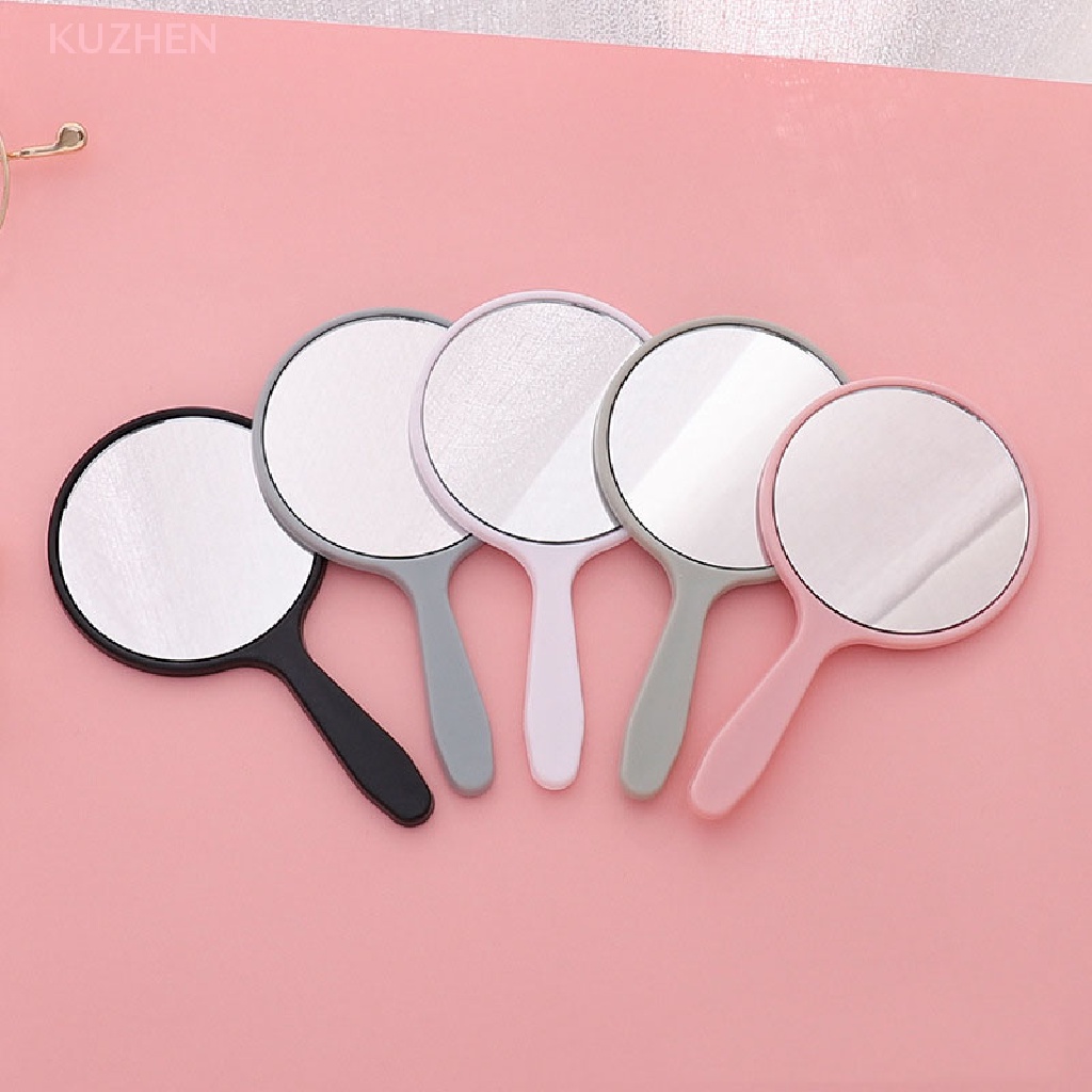 Gương trang điểm KUZHEN cầm tay hình tròn có tay cầm tiện lợi