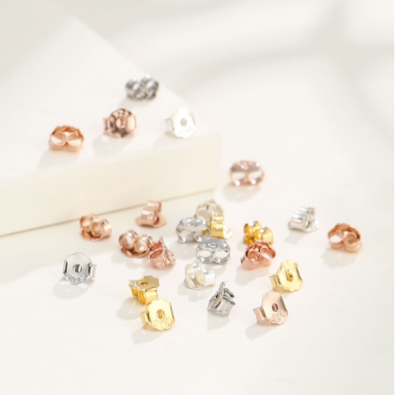 We Flower 1 Cặp Bông Tai Bạc s925 Dạng Xỏ Thay Thế An Toàn Không Gây Dị Ứng