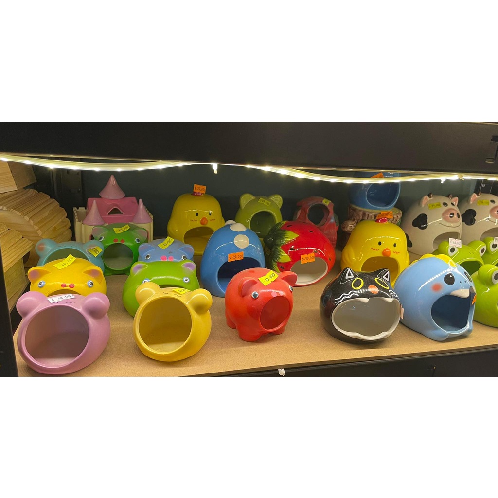 Nhà ngủ bằng Sứ cao cấp cho Hamster đầy đủ các mẫu.