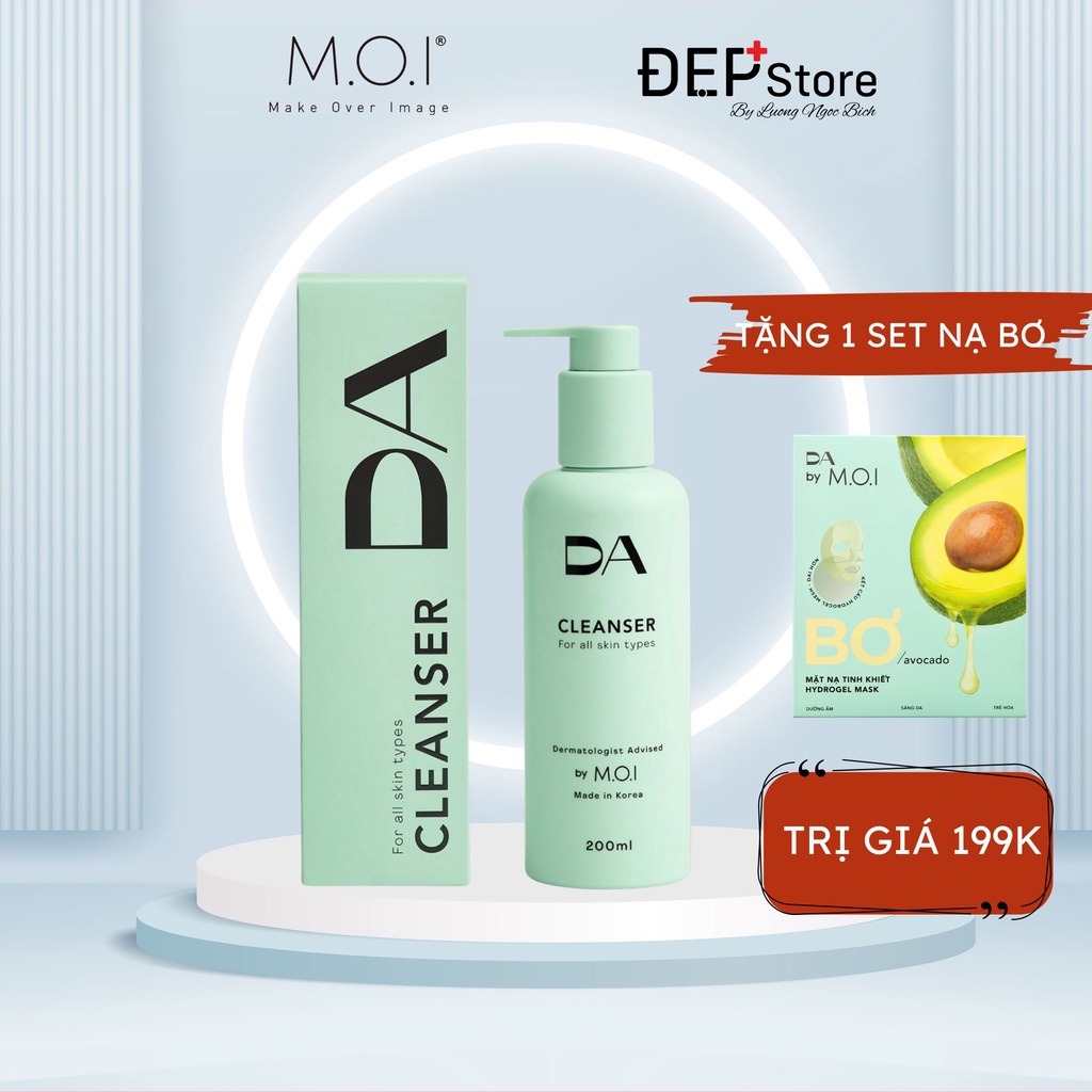 Sữa rửa mặt D.A by M.O.I dạng gel 2 trong 1 dung tích 200ml