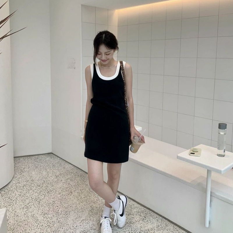 Đầm midi hai dây SUXI ôm dáng thời trang mùa hè dành cho nữ