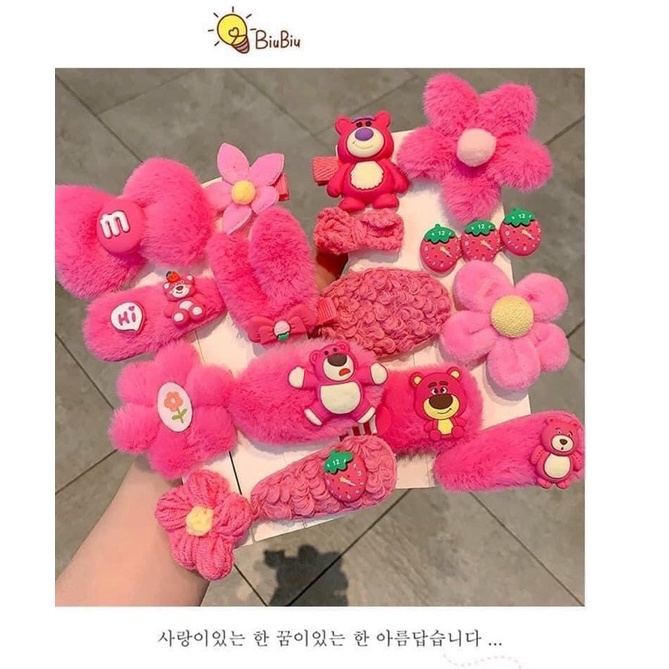 SET 8 CHI TIẾT KẸP GẤU DÂU LOTSO